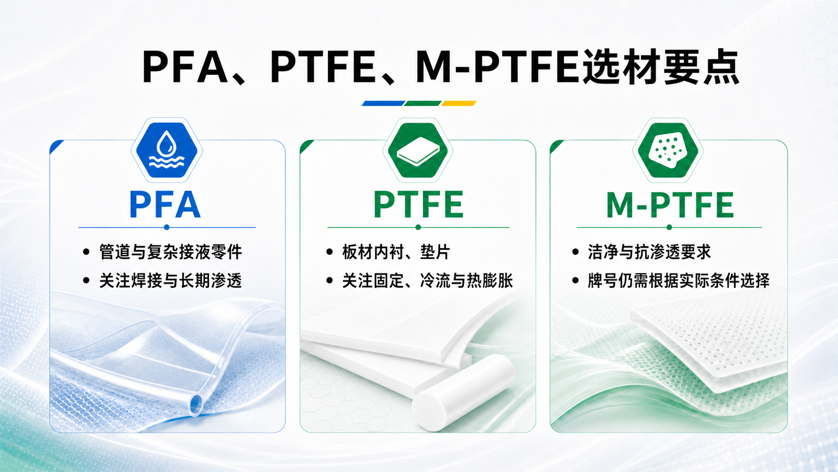 PFA、PTFE与M-PTFE选材要点:应用、焊接、冷流、热膨胀与抗渗透